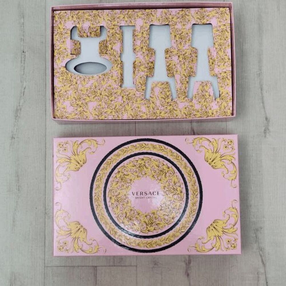 VERSACE Bright Crystal EMPTY Authentic Large Pink Gift Box 13,5" x 8,5 x 3" - Picture 4 of 9